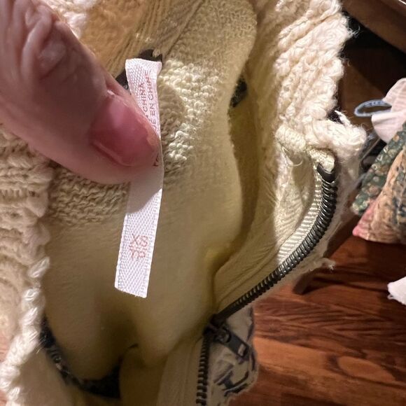 Free People Aspen Graphic Knit Half-Zip Pullover Sweatshirt- Mountain Combo - Picture 8 of 8